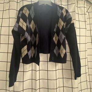 Argyle blue cardigan